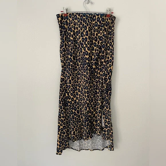 Maeve by Anthropologie Leopard Midi Slip Skirt - Picture 4 of 10